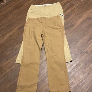 I have two 44/36 mens Old Navy khakis, light tan and darker tan